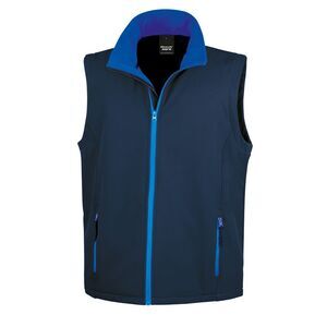 Result Mens Core Printable Softshell Bodywarmer / Navy / Royal
